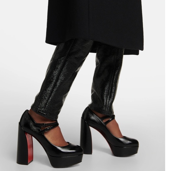 ❌SOLD❌CHRISTIAN LOUBOUTIN Movida Mary Jane Red Sole Platform Pumps - Picture 4 of 13